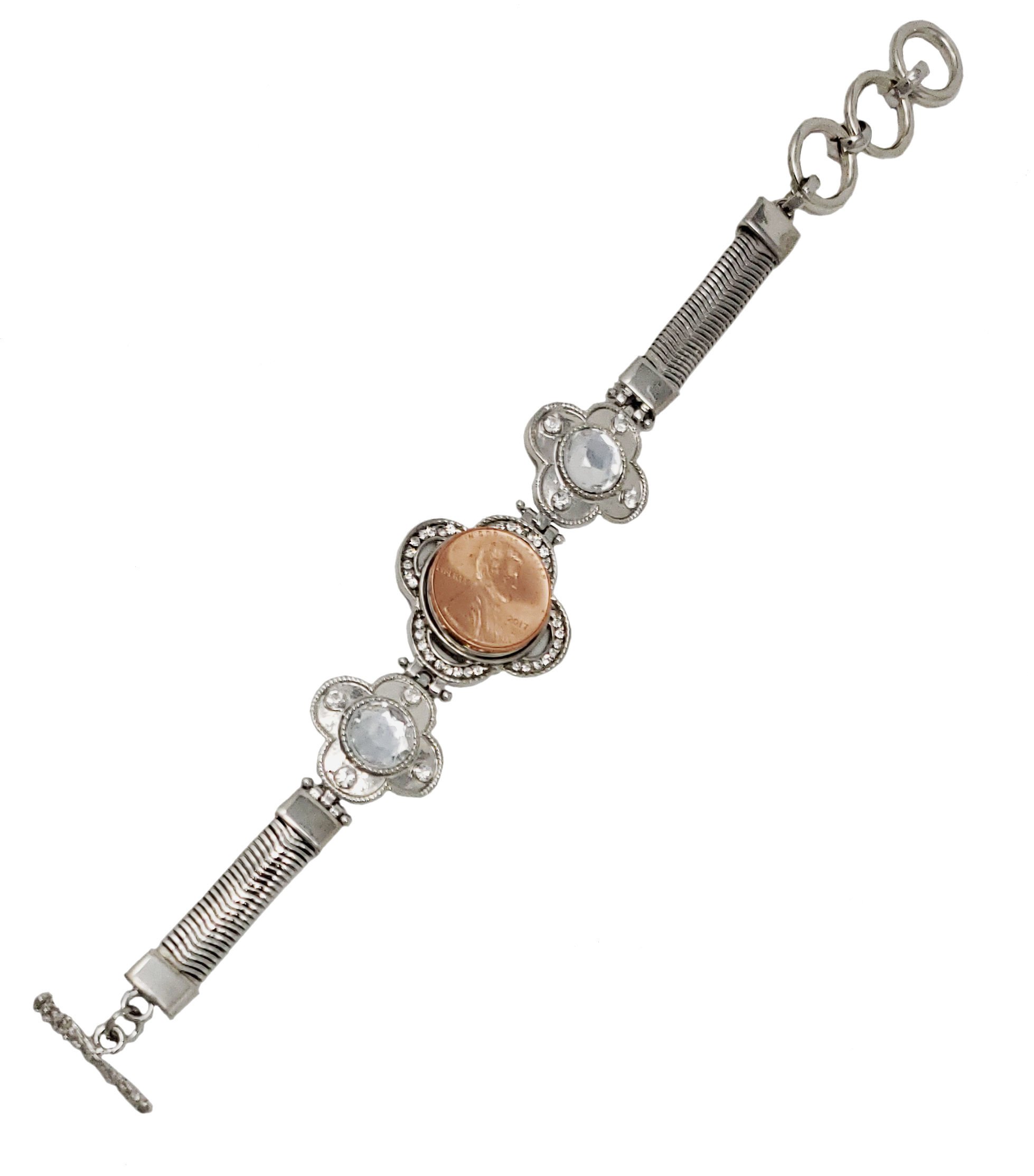 Silver Fleur Snap Bracelet - Image 4