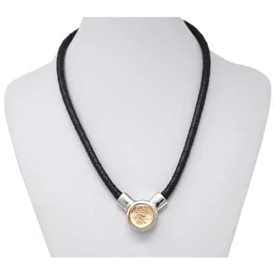 Black Faux Leather Magnetic SNAP Choker