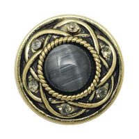 Entwined Brass Treasure Snap - Dark