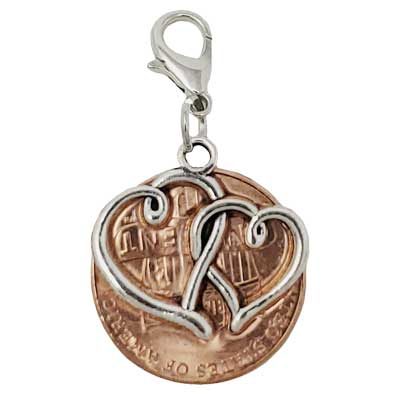 Entwined Hearts Penny Charm
