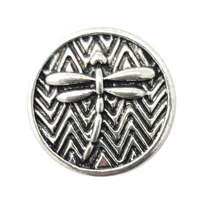 Silver-Tone Dragonfly Treasure Snap