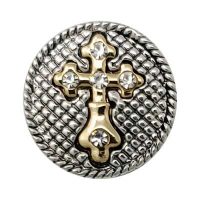 Crystal Gold Cross Treasure Snap