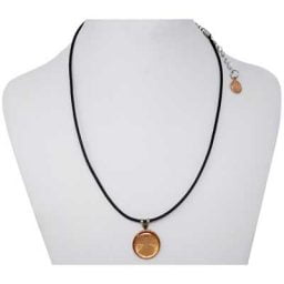 Penny Pendant Leather Necklace