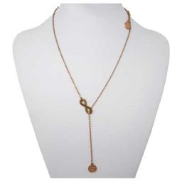 With God Mini Penny Rose Gold-Tone Infinity Necklace