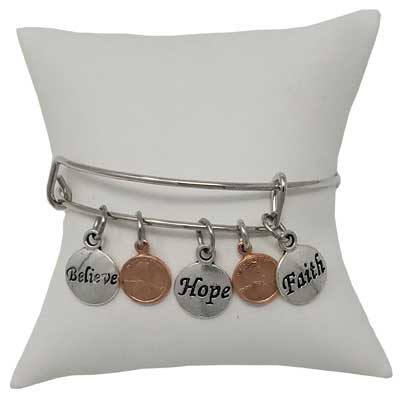 Believe, Hope, Faith Mini Penny Bracelet