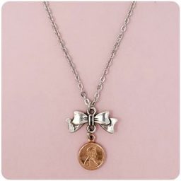 SWEETPEAs Copper Penny Bow Necklace