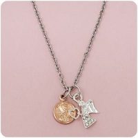 SWEETPEAs Copper Penny Angel Necklace