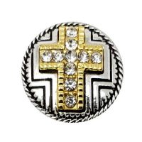 Raised Crystal Cross Treasure Snap