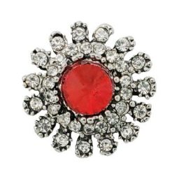 Crystal Studded Red Treasure Snap