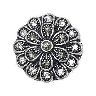 Blackened Metal Flower Treasure Snap