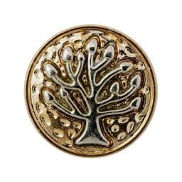Gold-Tone Tree of Life Treasure Snap