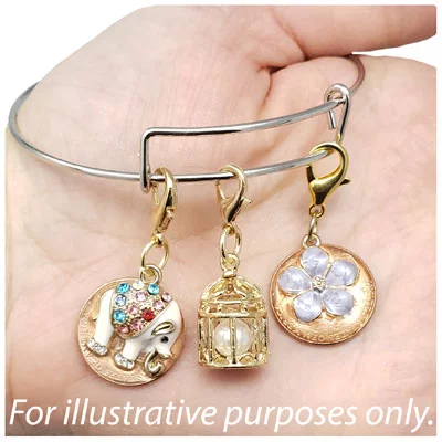 Glitzy Elephant Penny Charm - Image 3