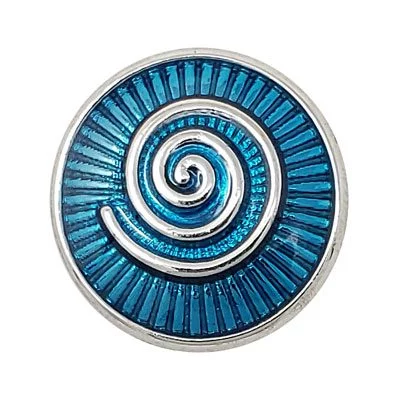 Turquoise Enameled Swirl Treasure Snap