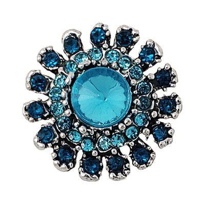 Crystal Studded Turquoise Treasure Snap