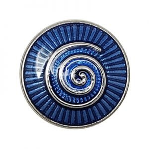Blue Enameled Swirl Treasure Snap