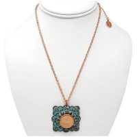 Copper Patina Rose Gold-Tone Penny Necklace