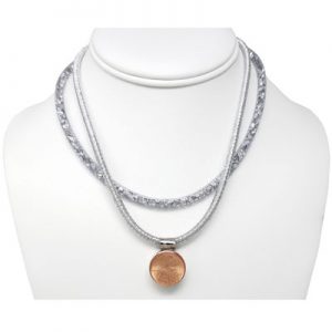 Double Strand Silver Magnetic SNAP Choker