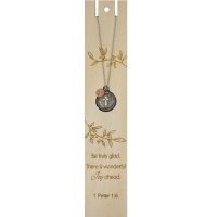 Be Truly Glad Bookmark with Cross Necklace
