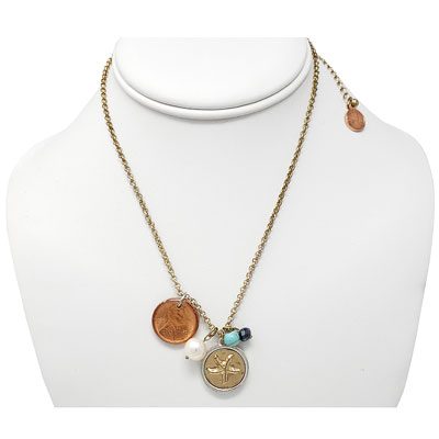 Starfish Gold-tone Penny Necklace