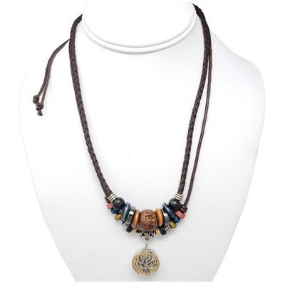 Tree of Life Multi-Beaded Rope SNAP Necklace