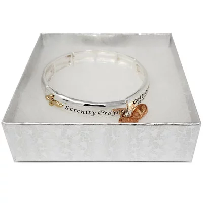 Serenity Prayer Silver-Tone Bracelet