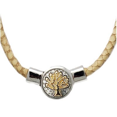 Faux Leather Magnetic SNAP Choker - Image 2