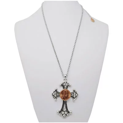 Diamante Cross SNAP Necklace - Image 5