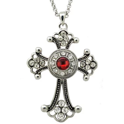 Diamante Cross SNAP Necklace - Image 3