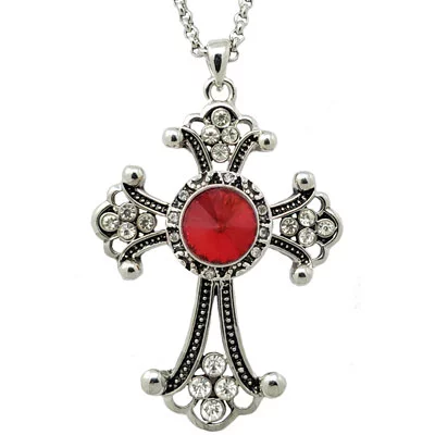 Diamante Cross SNAP Necklace - Image 2