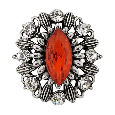 Regal Red Brooch Treasure Snap