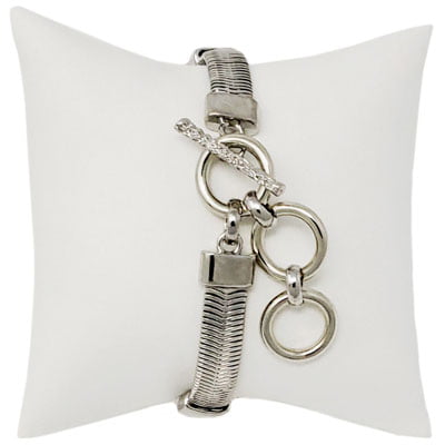 Silver Fleur Snap Bracelet - Image 3